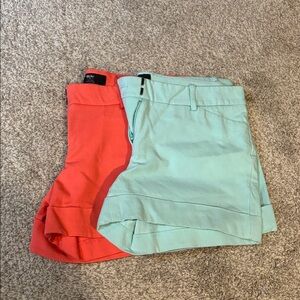 Mossimo Supply Co. Target Shorts Bundle Coral Blue Stretch Size Four